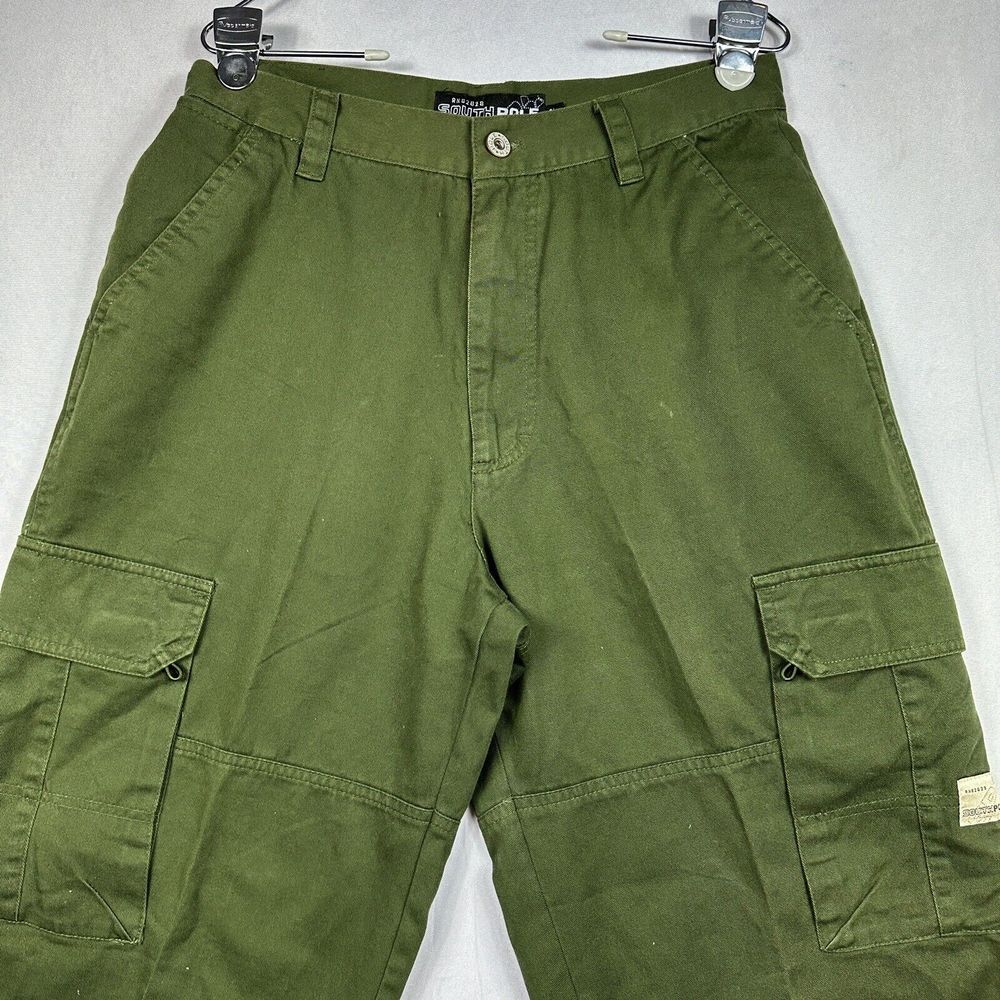 SOUTHPOLE Vintage Mens Utility Cargo Pants 32 x 30 Military Green 82628 - Picture 4 of 13